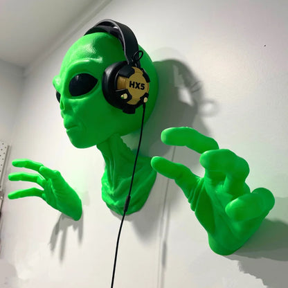Busto Alien de Parede – Decoração 3D Sci-Fi!