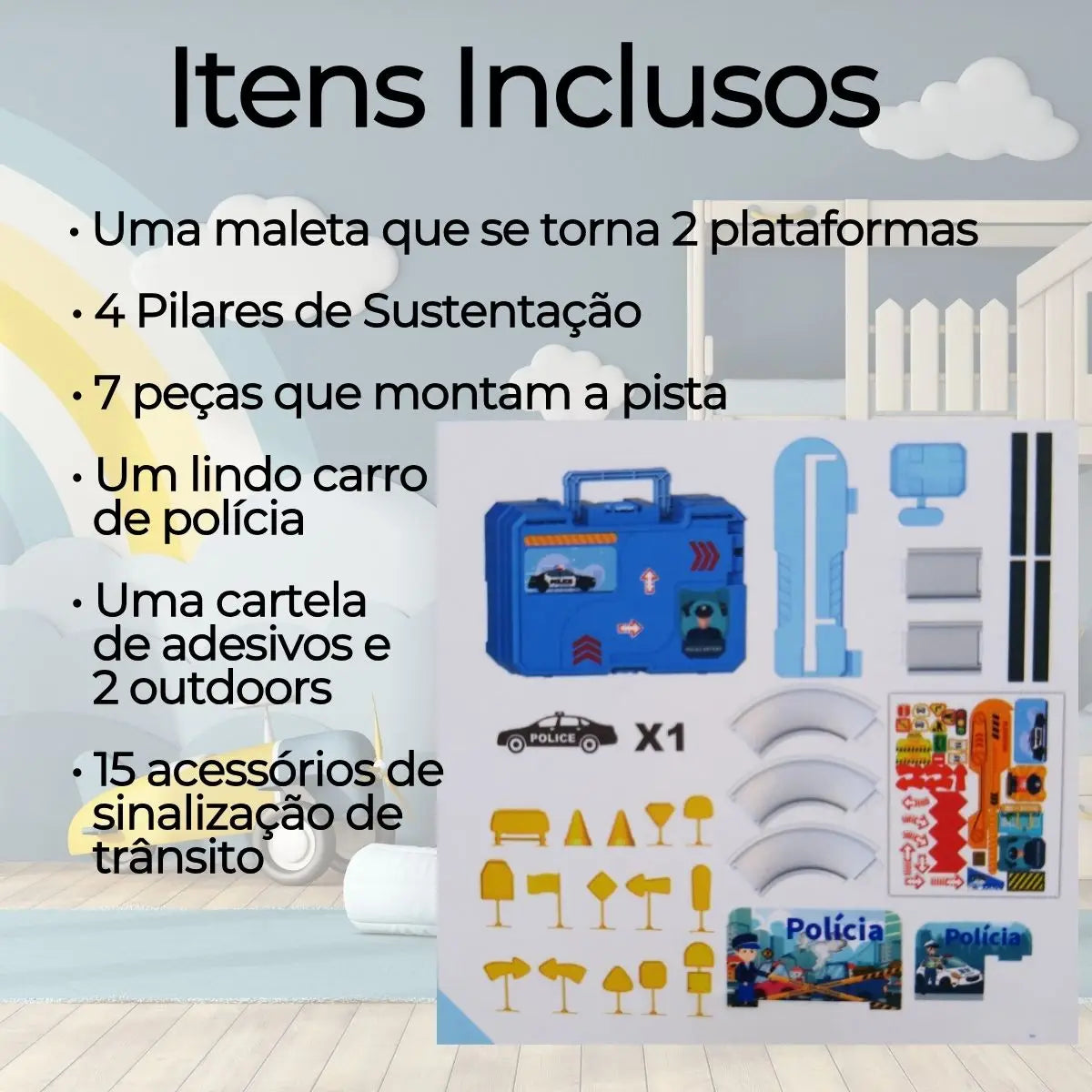 Maleta de Carrinho com Pista – Estação Policial