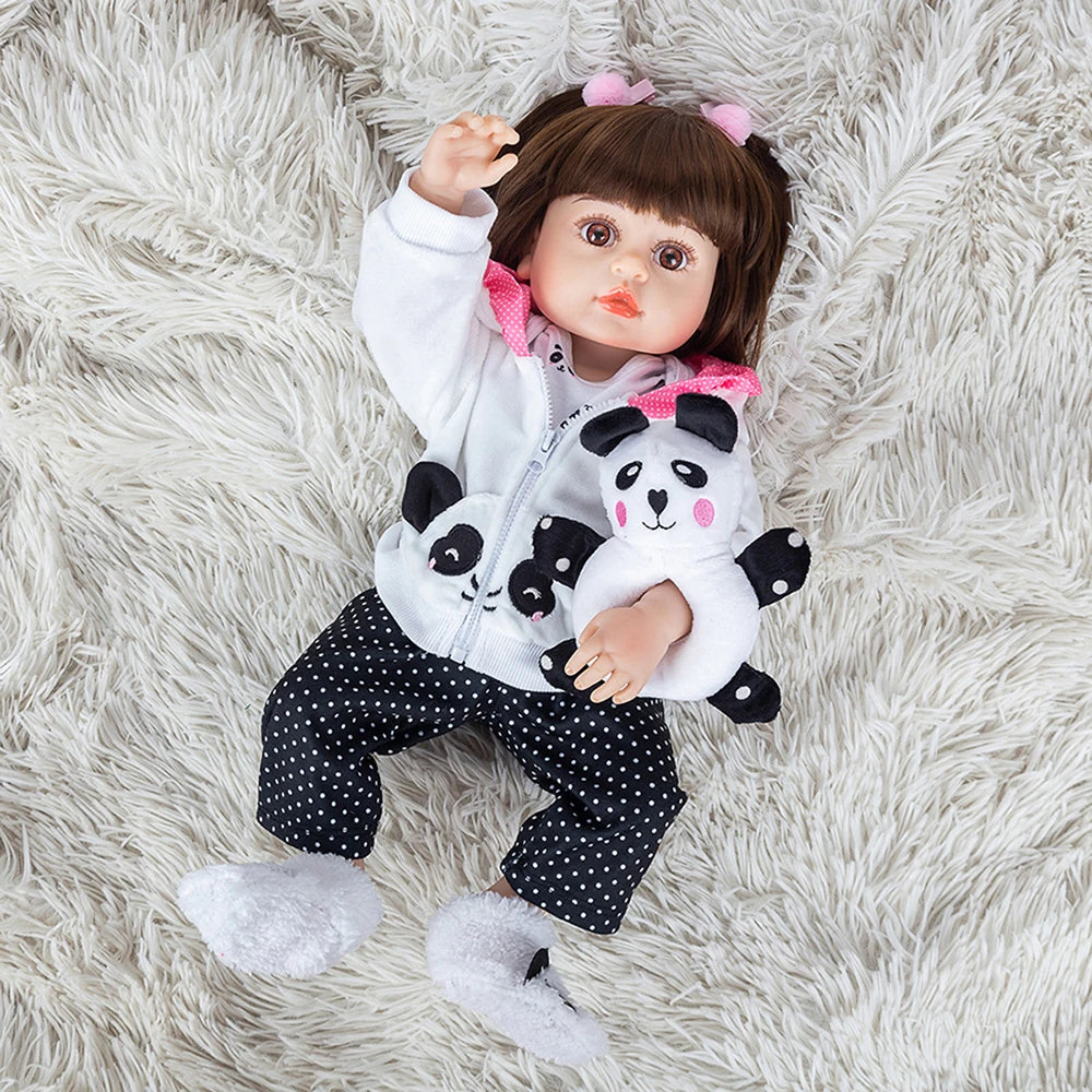 Boneca Reborn Panda 48cm
