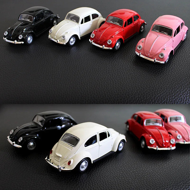 Carrinho Fusca Miniatura de Metal  (Abre as Portas e Capô - Fricção)