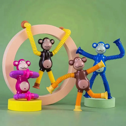 Pop Tube Macaquinho com Luz LED e Som