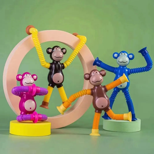 Pop Tube Macaquinho com Luz LED e Som
