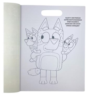 Bluey - Livro Tela de Pintura e Atividades - Capa Dura