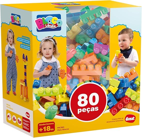Kit 80 Blocos Maiores (a partir de 18 meses)