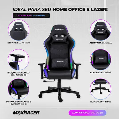 Cadeira Gamer LED e WI-FI
