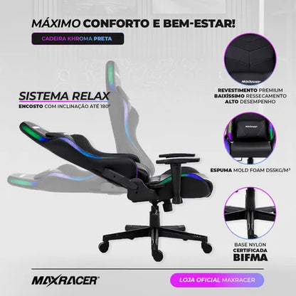 Cadeira Gamer LED e WI-FI