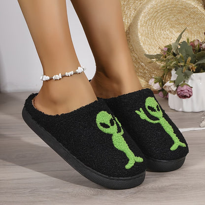 Pantufas Home Shoes: Green Alien Edition