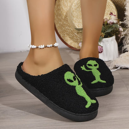 Pantufas Home Shoes: Green Alien Edition