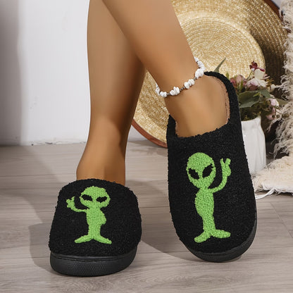 Pantufas Home Shoes: Green Alien Edition