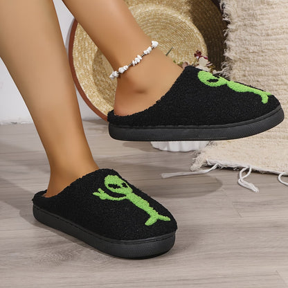 Pantufas Home Shoes: Green Alien Edition