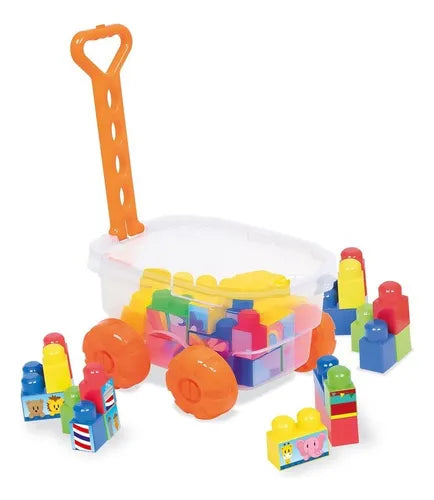 Carrinho e Blocos de Montar Didáticos