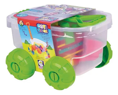 Carrinho e Blocos de Montar Didáticos