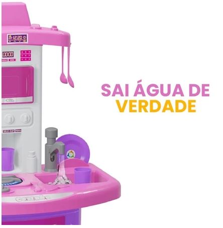 Kit Cozinha de Brinquedo Completa (Sai Água de Verdade)