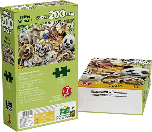 Quebra-Cabeça 200pcs Selfie Animal - Grow