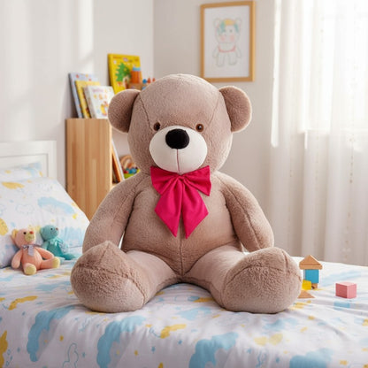 Urso de Pelúcia Gigante (1,10 metro) – Super Macio com Laço