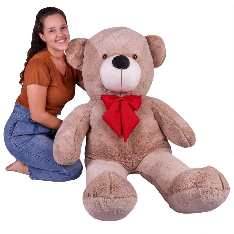Urso de Pelúcia Gigante (1,10 metro) – Super Macio com Laço