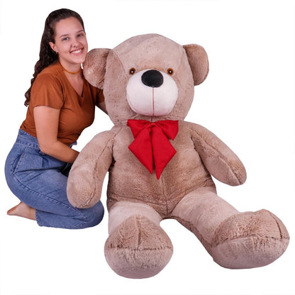 Urso de Pelúcia Gigante (1,10 metro) – Super Macio com Laço