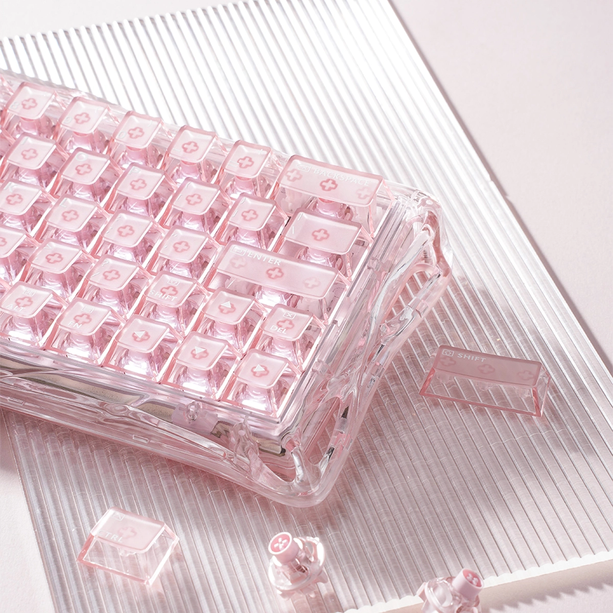 Teclado GravaStar Mercury V60 – Crystal Rose