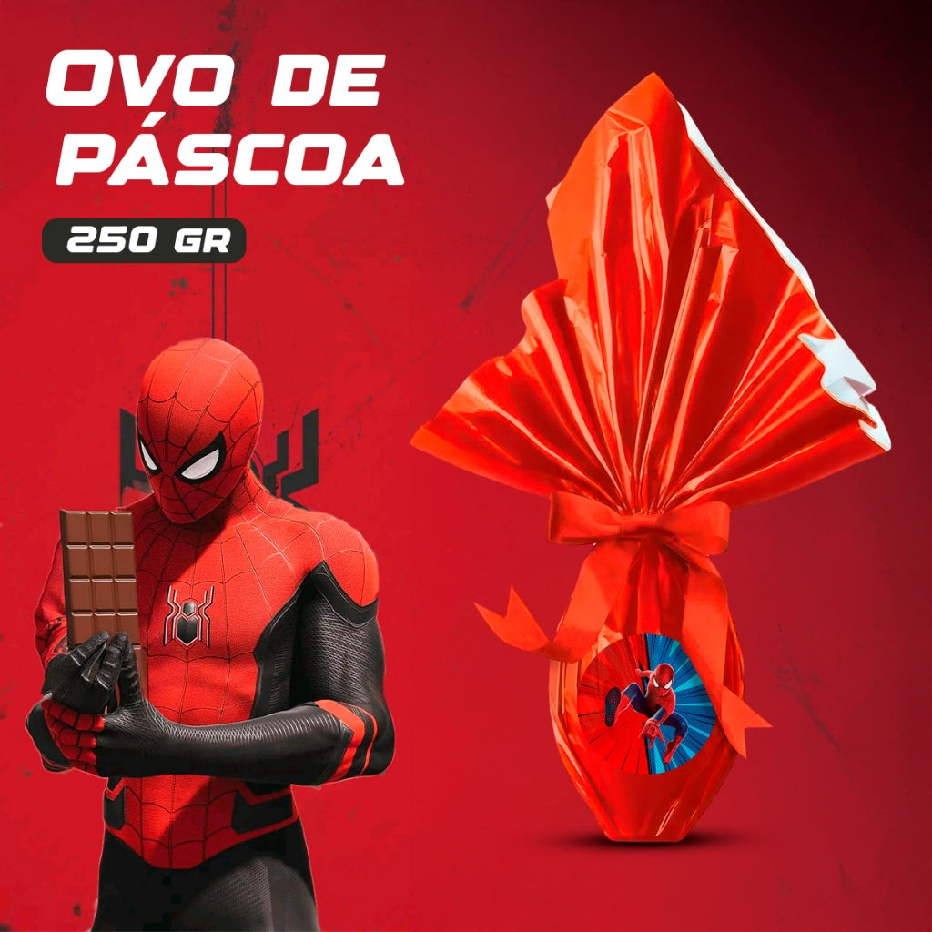 Kit Ovo de Páscoa 250g + Boneco do Homem-Aranha 22cm