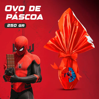 Kit Ovo de Páscoa 250g + Boneco do Homem-Aranha 22cm