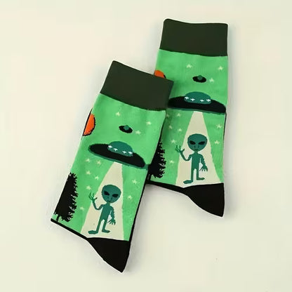 Coleção Galáctica: Meias Divertidas Alien Series