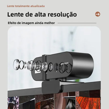 Webcam 1080p Sem Fio 120° com Microfone