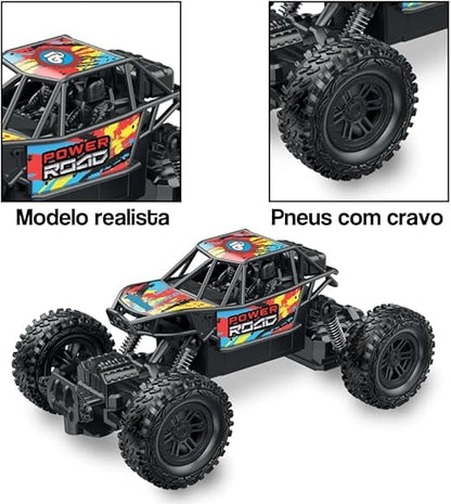 Carrinho de Controle Remoto Off-Road 4x2 com Suspensão