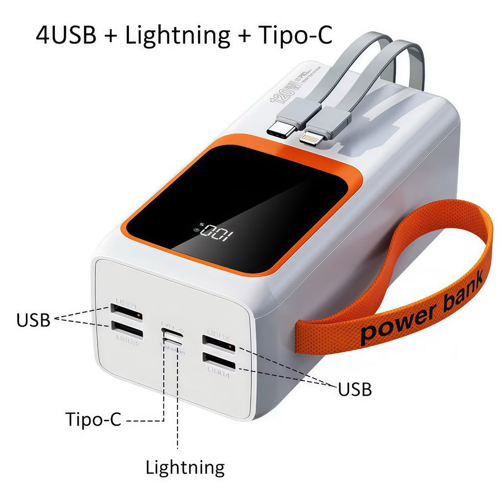 Power Bank Ultra Capacidade 50000mAh – Turbo