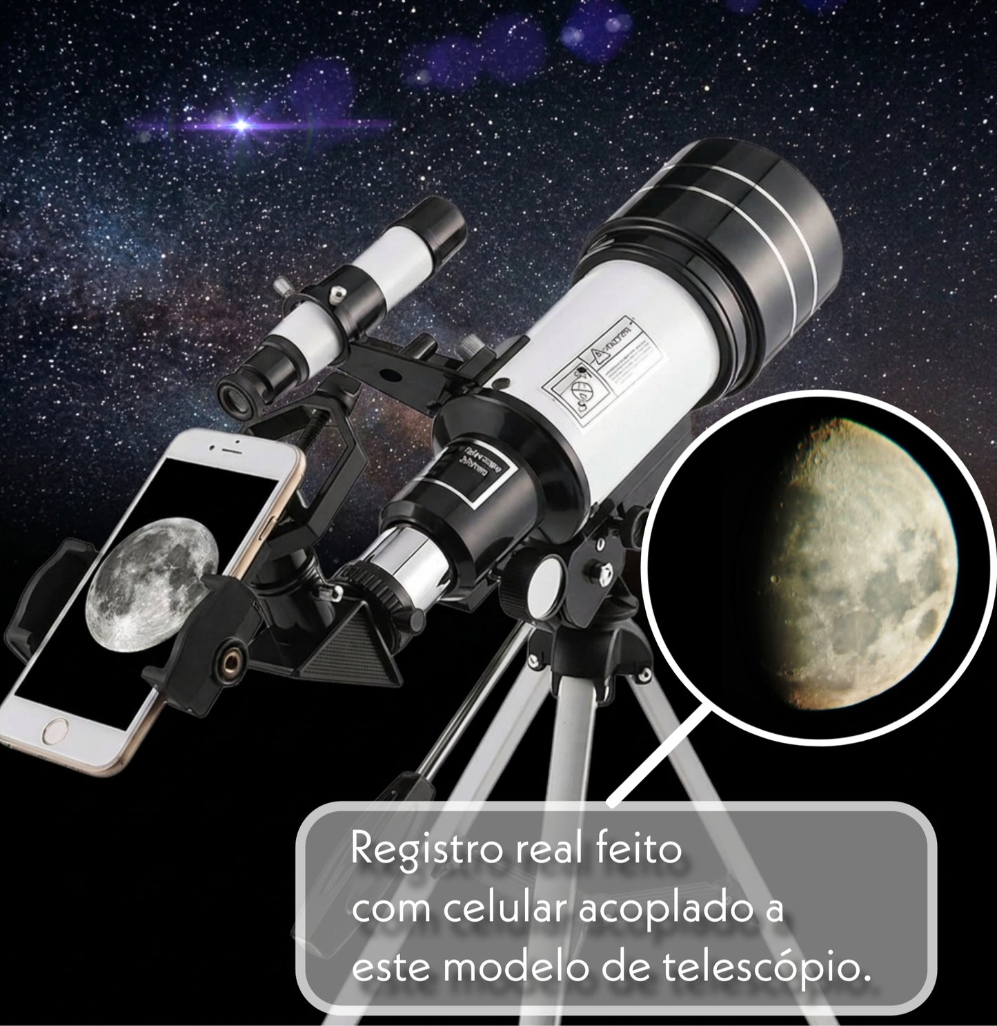 Telescópio Astronômico WALLY SKY - Refrator F30070M