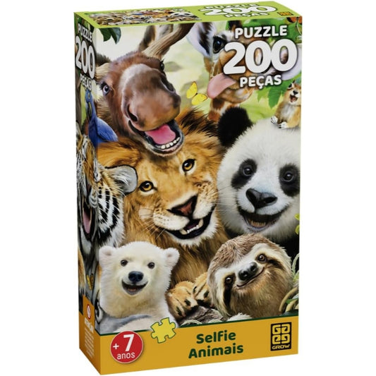 Quebra-Cabeça 200pcs Selfie Animal - Grow