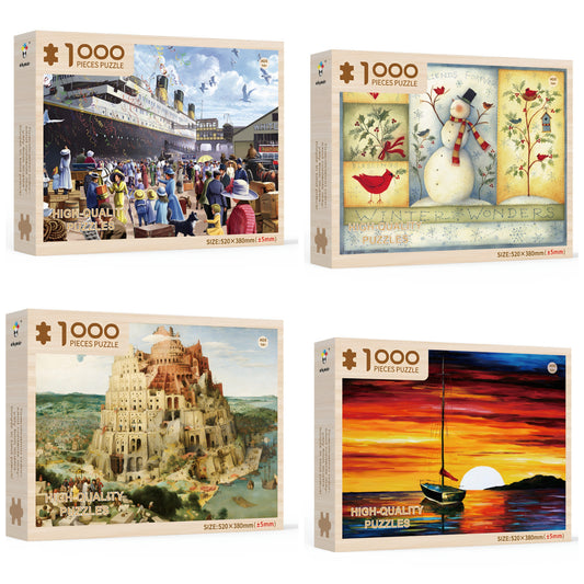 Quebra-Cabeça de Madeira com 1000 Peças