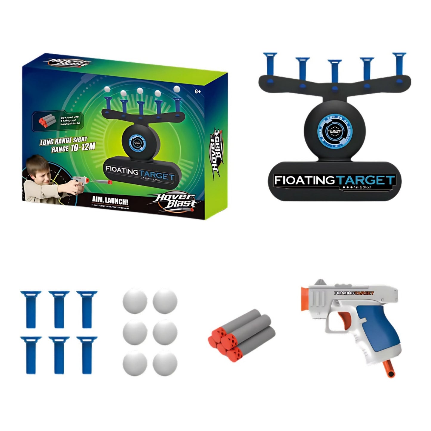 Pistola de Dardo com Alvo Flutuante