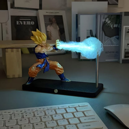 Luminária - Goku Kamehameha com Efeito Magnético