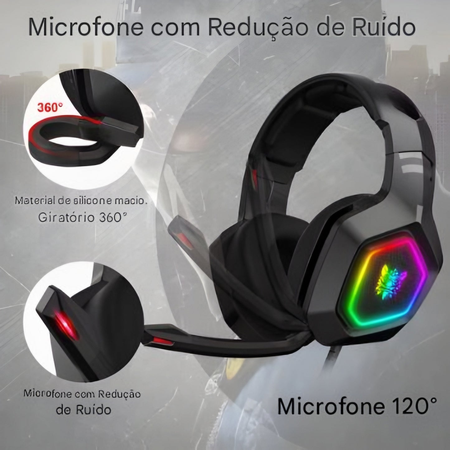 Headset Gamer ONIKUMA K10 - com Cancelamento de Ruído