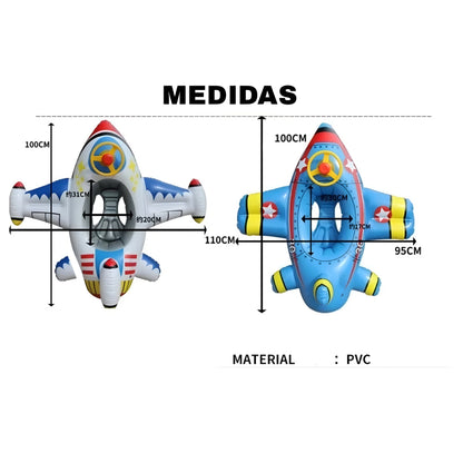 Bóia Inflável Infantil - Avião com Volante
