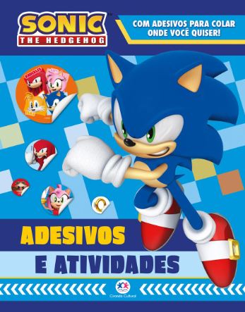 Livro de Colorir Sonic com Adesivos