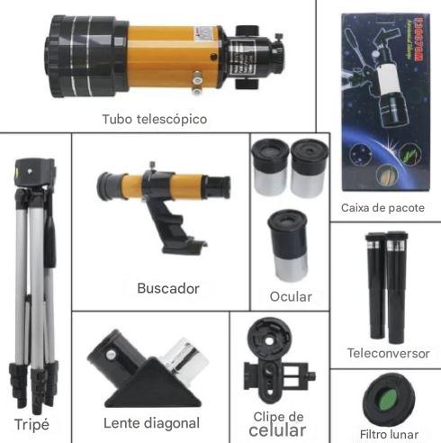 Telescópio Astronômico WALLY SKY - Refrator F30070M