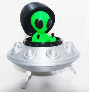 Disco Voador e Alienígena  (Abre e Fecha)